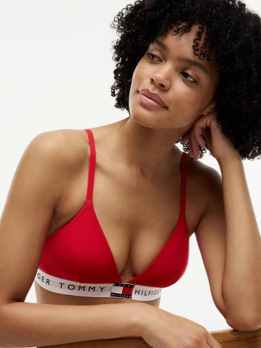Biustonosz sportowy damski Tommy Hilfiger UW0UW05607 CZERWONY